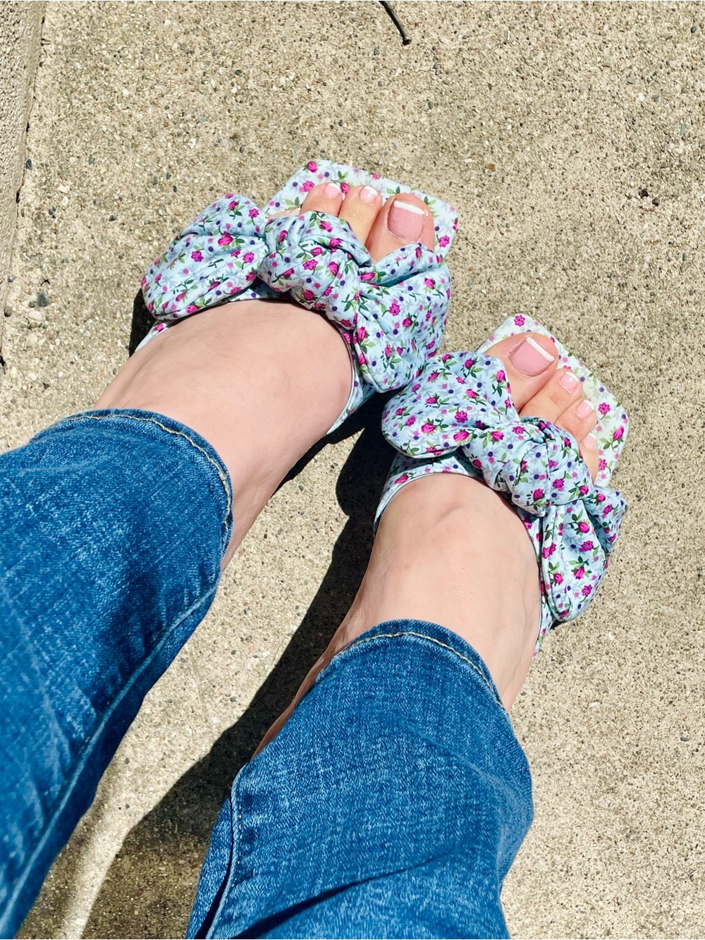 Jeffrey Campbell Floral Knot Slide Sandals - Pink/blue - Picture 4 of 5